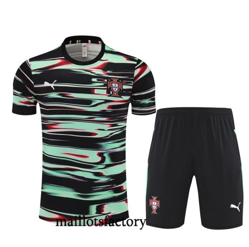 Achetez Maillot d'entrainement Portugal Enfant + Shorts 2025/26 Vert/Noir Kit
