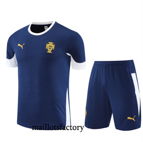 Soldes Maillot d'entrainement Portugal + Shorts 2025/26 Bleu/Blanc Kit