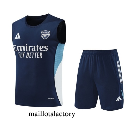 Site Maillot d'entrainement Arsenal Debardeur 2025/26 Bleu Marine/Blanc/Bleu Kit