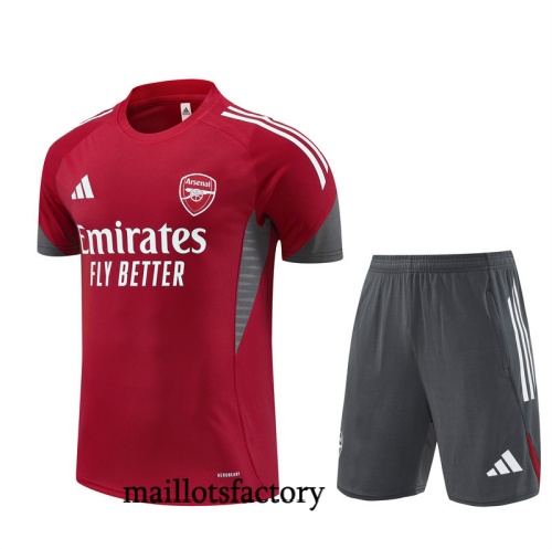 Soldes Maillot d'entrainement Arsenal Shorts 2025/26 Rouge/Gris/Blanc Kit