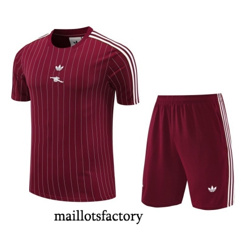 Soldes Maillot d'entrainement Arsenal Shorts 2025/26 Rouge/Blanc Kit