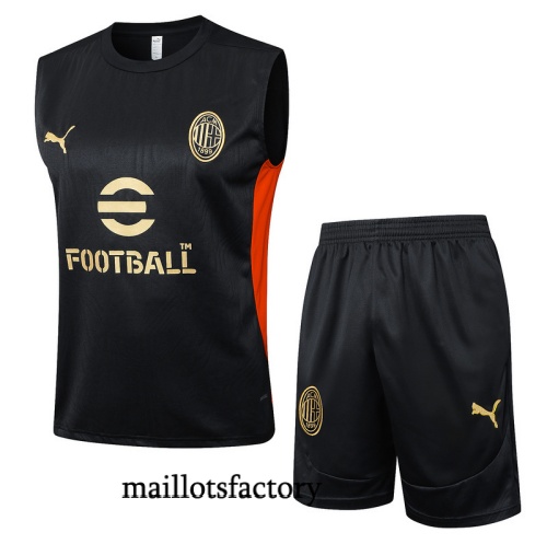 Achetez Maillot d'entrainement AC Milan Debardeur 2025/26 Noir/Rouge Kit