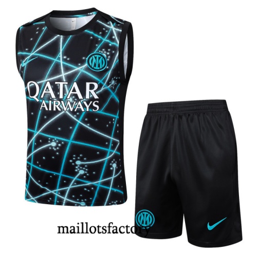 Grossiste Maillot d'entrainement Inter Milan Debardeur 2025/26 Noir Kit