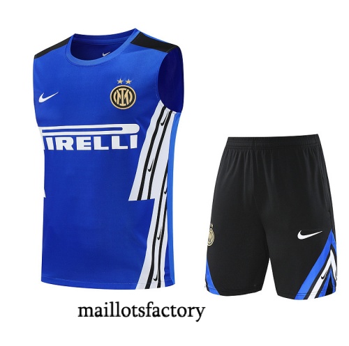 Achetez Maillot d'entrainement Inter Milan Debardeur 2025/26 Bleu/Noir Kit