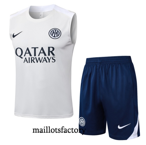 Site Maillot d'entrainement Inter Milan Debardeur 2025/26 Blanc/Bleu Marine Kit