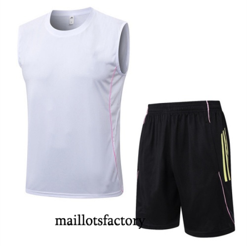 Achat Maillot d'entrainement Juventus Debardeur 2025/26 Blanc/Noir/Jaune Kit