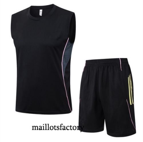Grossiste Maillot d'entrainement Juventus Debardeur 2025/26 Noir/Rose/Jaune Kit