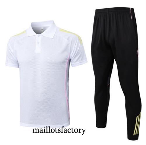 Achat Maillot d'entrainement Juventus Polo 2025/26 Blanc/Noir/Jaune Kit
