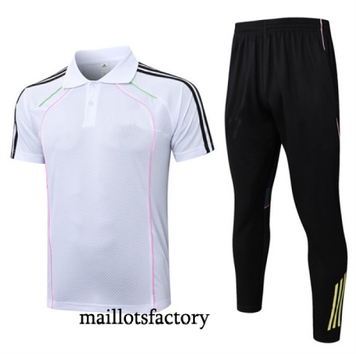 Grossiste Maillot d'entrainement Juventus Polo 2025/26 Blanc/Noir Kit