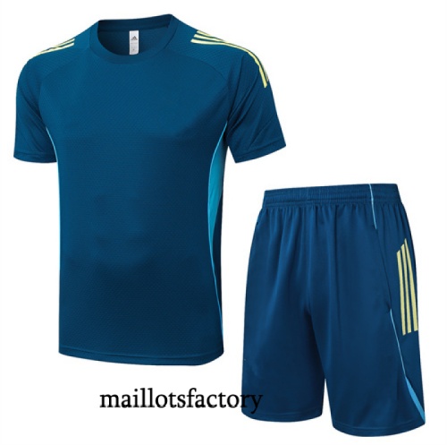 Grossiste Maillot d'entrainement Juventus + Shorts 2025/26 Bleu/Jaune Kit