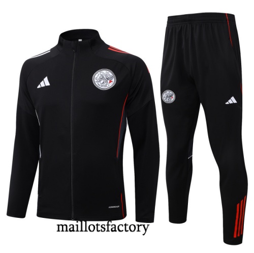 Achetez Veste Survetement Ajax 2025/26 Noir/Rouge