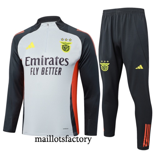 Achat Survetement Benfica 2025/26 Gris/Bleu Marine/Orange