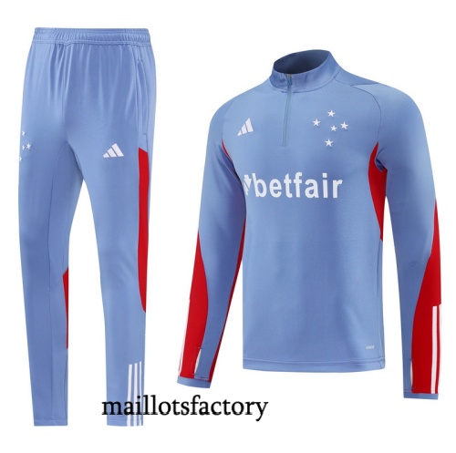 Grossiste Survetement Cruzeiro 2025/26 Bleu/Rouge/Blanc