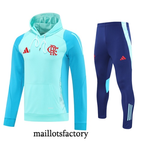 Achetez Survetement Sweatshirt Flamengo à capuche 2025/26 Vert/Bleu