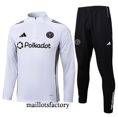 Soldes Survetement Inter Miami 2025/26 Blanc/Noir