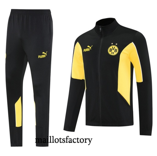 Achat Veste Survetement Borussia Dortmund 2025/26 Noir/Jaune