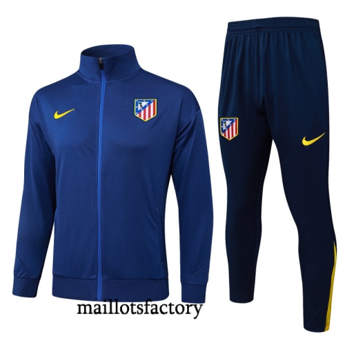 Achetez Veste Survetement Atletico Madrid 2025/26 Bleu Marine/Jaune