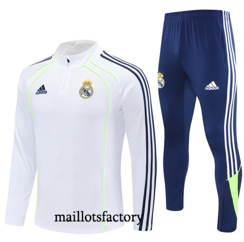 Site Survetement Real Madrid 2025/26 Blanc/Bleu/Vert
