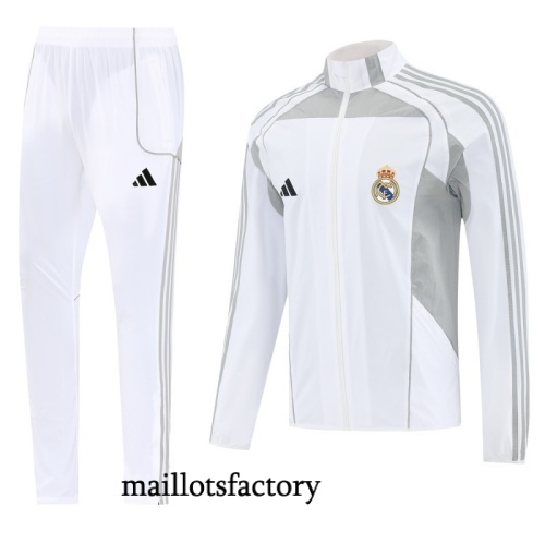 Site Coupe vent Real Madrid 2025/26 Blanc/Gris