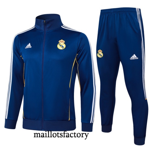 Achetez Veste Survetement Real Madrid 2025/26 Bleu Marine/Blanc