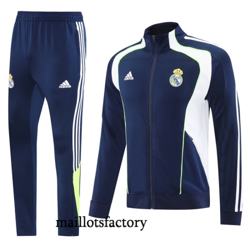Achat Veste Survetement Real Madrid 2025/26 Bleu Marine/Blanc