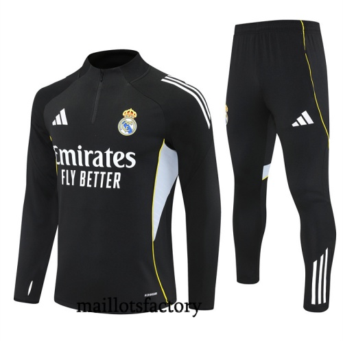 Site Survetement Real Madrid 2025/26 Noir/Blanc/Jaune
