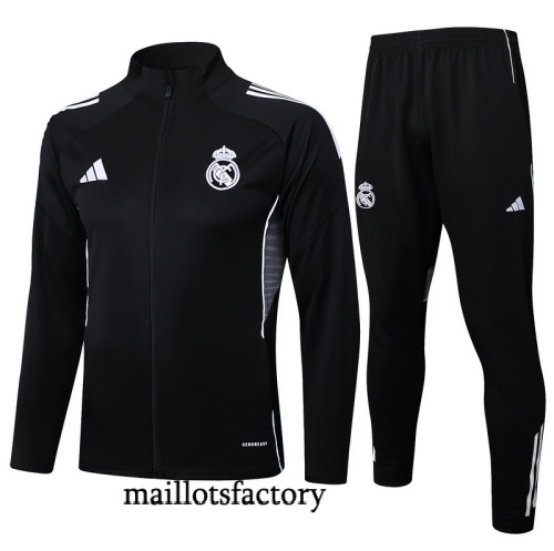 Site Veste Survetement Real Madrid 2025/26 Noir/Blanc