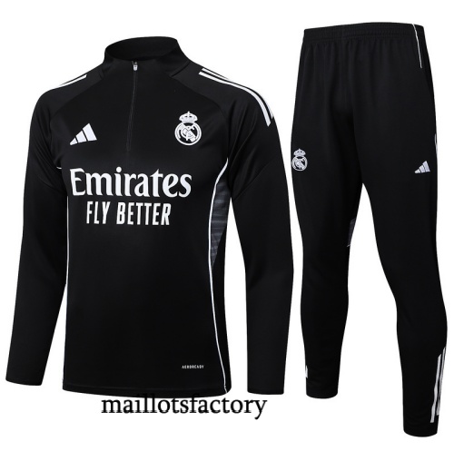 Achat Survetement Real Madrid 2025/26 Noir/Blanc
