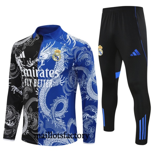 Achetez Survetement Real Madrid 2025/26 Noir/Bleu