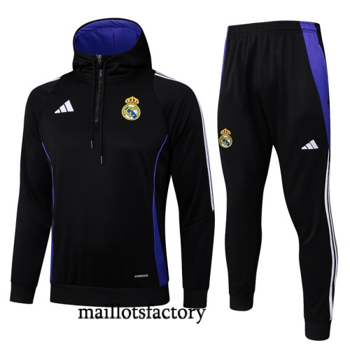 Site Survetement Sweatshirt Real Madrid à capuche 2025/26 Noir/Violet