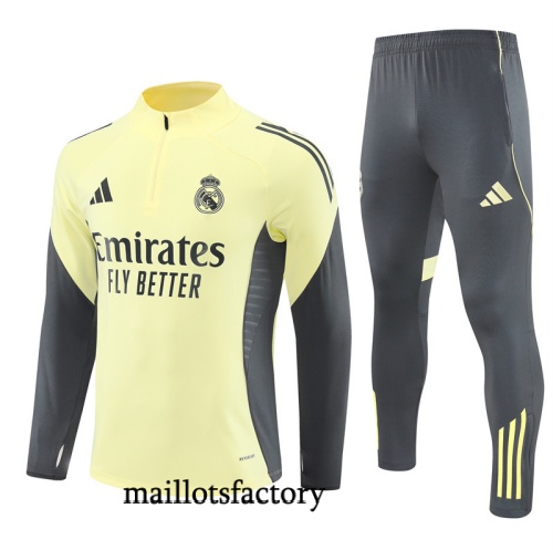 Achat Survetement Real Madrid 2025/26 Jaune/Gris