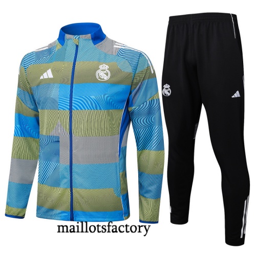 Site Veste Survetement Real Madrid 2025/26 Bleu/Vert/Noir
