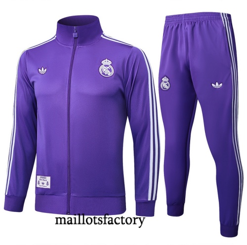 Achetez Veste Survetement Real Madrid 2025/26 violet/Blanc