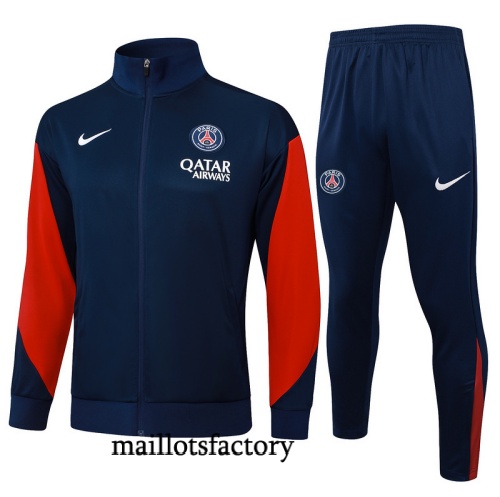 Achetez Veste Survetement PSG 2025/26 Bleu Marine/Rouge