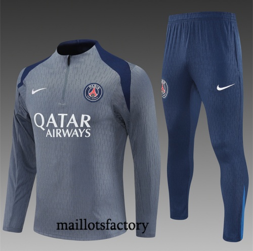 Soldes Survetement PSG 2025/26 Gris/Bleu Marine