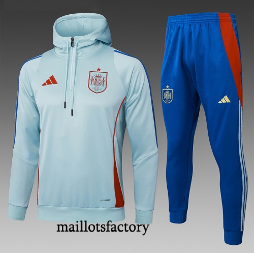 Site Survetement Sweatshirt Espagne à capuche 2025/26 Vert/Rouge