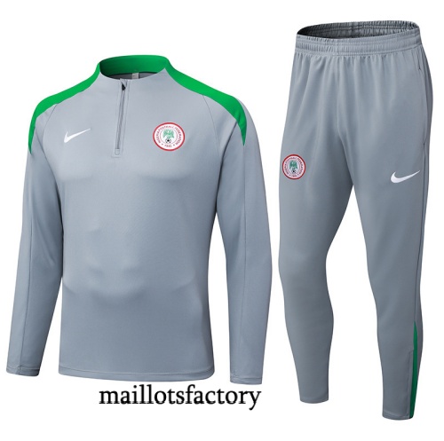 Achetez Survetement Nigeria 2025/26 Gris/Vert/Blanc