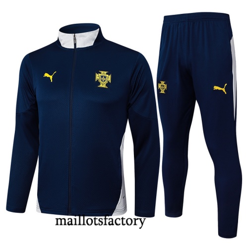 Grossiste Veste Survetement Portugal 2025/26 Bleu Marine/Blanc