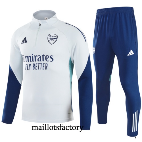 Soldes Survetement Arsenal 2025/26 Gris Clair/Bleu Marine