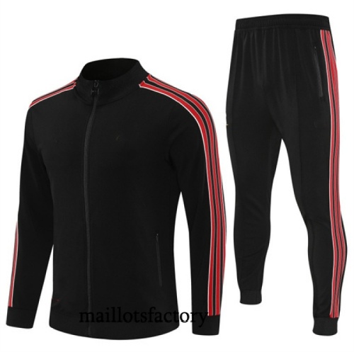 Site Veste Survetement Manchester United 2025/26 Noir/Rouge