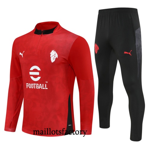 Soldes Survetement AC Milan 2025/26 Rouge/Noir