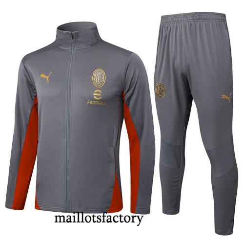 Grossiste Veste Survetement AC Milan 2025/26 Gris/Rouge