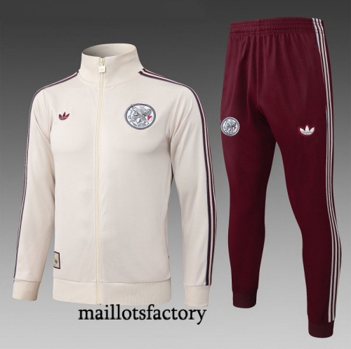 Soldes Veste Survetement Enfant Ajax 2025/26 Jaune