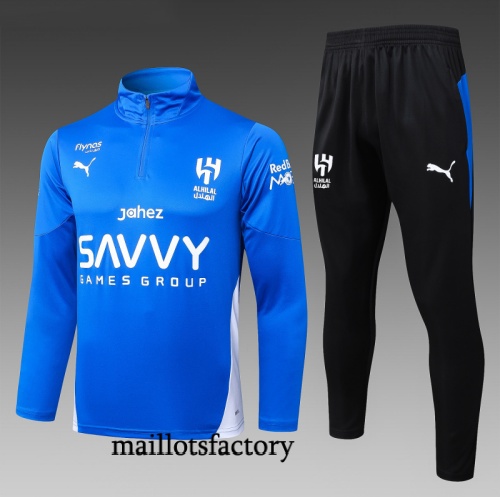 Grossiste Survetement Enfant Al-Hilal Saudi 2025/26 Bleu/Noir