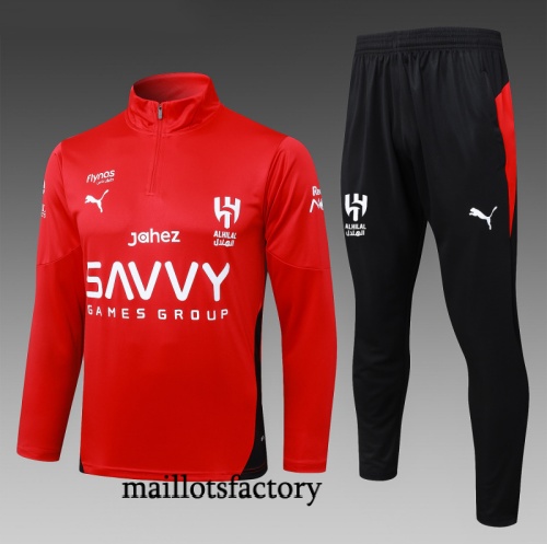 Achetez Survetement Enfant Al-Hilal Saudi 2025/26 Rouge/Noir