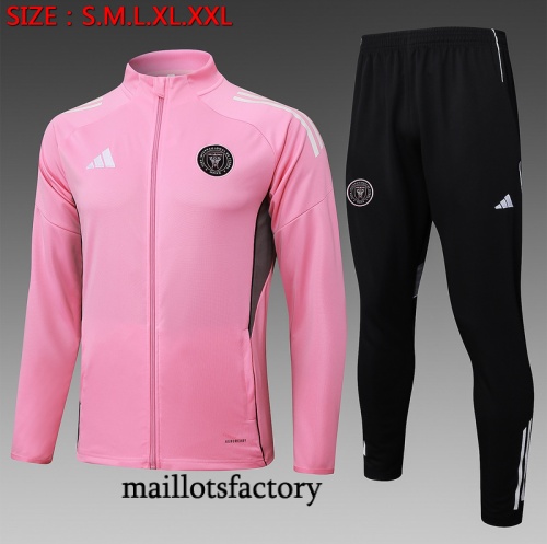 Site Veste Survetement Enfant Inter Miami 2025/26 Rose/Noir
