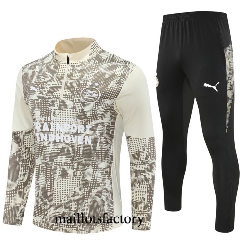 Grossiste Survetement Enfant PSV Eindhoven 2025/26 Jaune/Noir