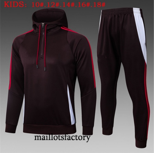 Site Survetement Sweatshirt Enfant Bayern Munich à capuche 2025/26 Rouge/brun/Blanc