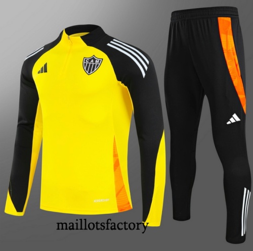 Grossiste Survetement Enfant Atletico Mineiro 2025/26 Jaune/Noir/Orange
