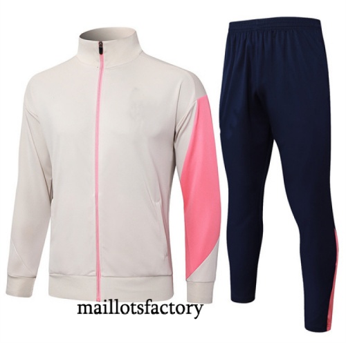 Soldes Veste Survetement Enfant Barcelone 2025/26 Jaune/Bleu/Rose